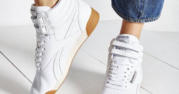 Reebok freestyle hi white gum on sale