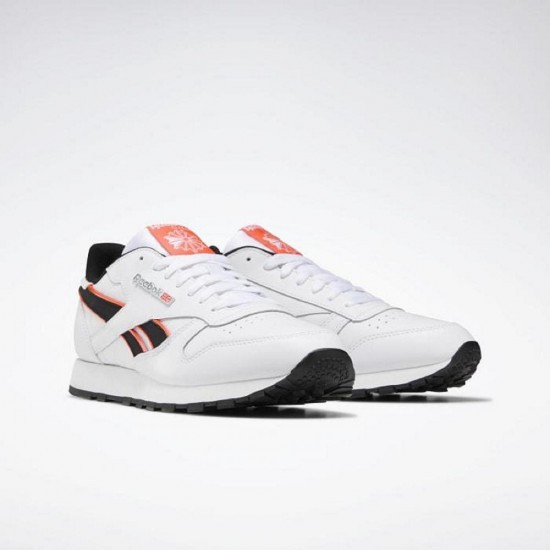 Reebok Classic Leather White/Neon Red/Black Men