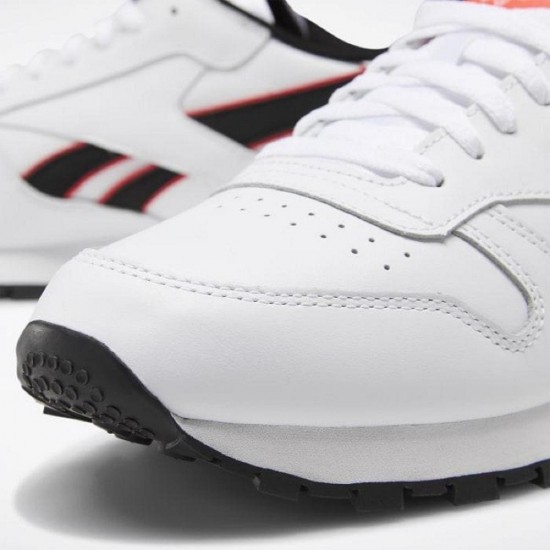 Reebok Classic Leather White/Neon Red/Black Men