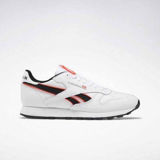 Reebok Classic Leather White/Neon Red/Black Men