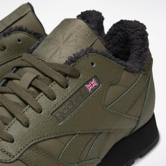 Reebok Classic Leather Army Green/Black/Neon Men