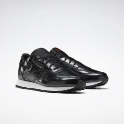 Reebok Classic Leather Black/Neon Red Women