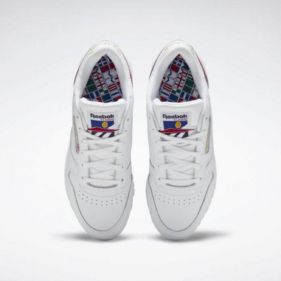 Reebok Classic Leather White/Red/Blue Women