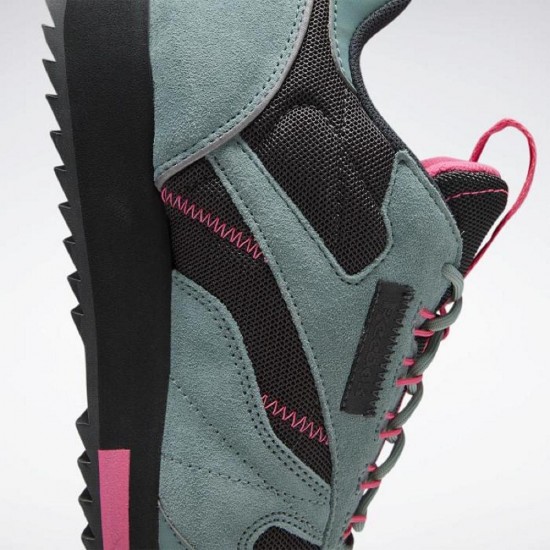 Reebok Classic Leather Ripple Trail Green/Grey/Pink Women
