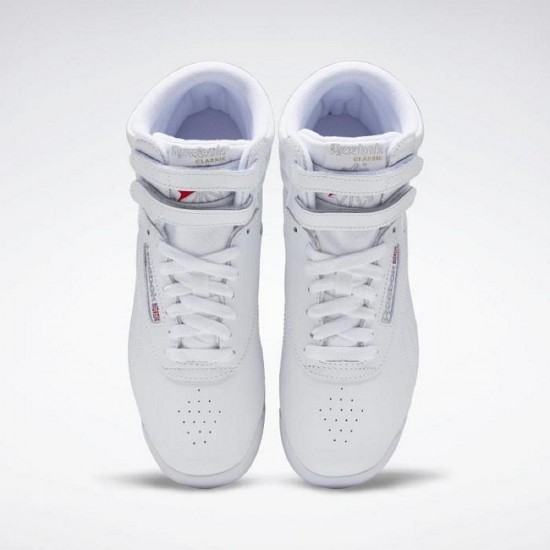 Reebok Freestyle Hi White/Silver Women