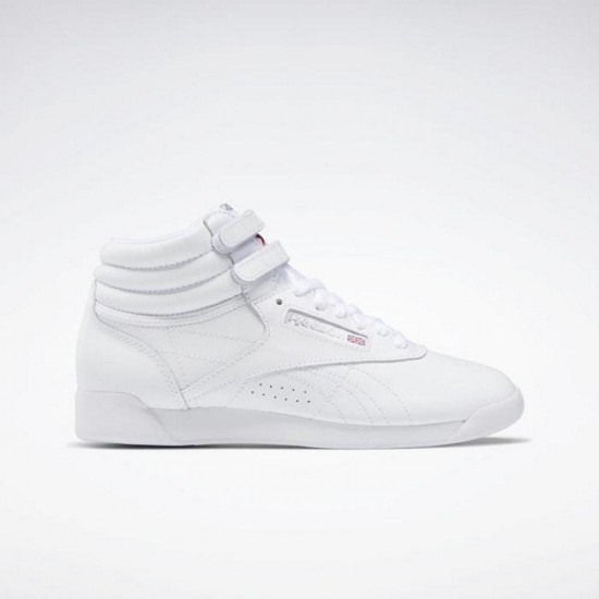 Reebok Freestyle Hi White/Silver Women