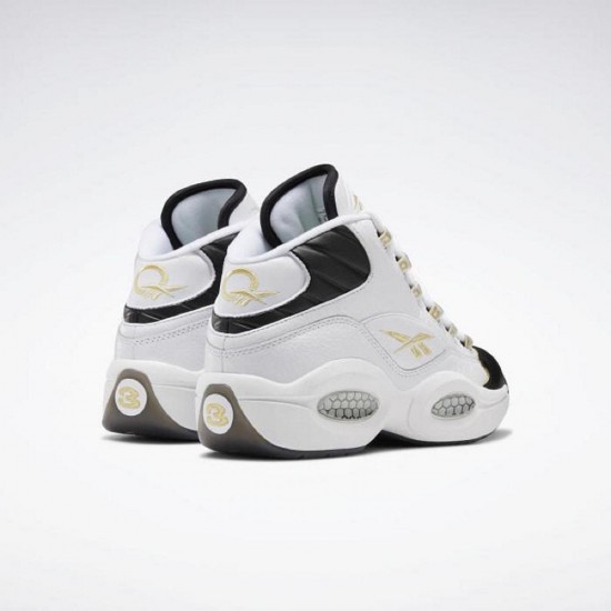 Reebok Question Mid White/Black/Gold Men